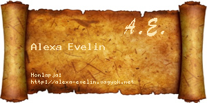 Alexa Evelin névjegykártya